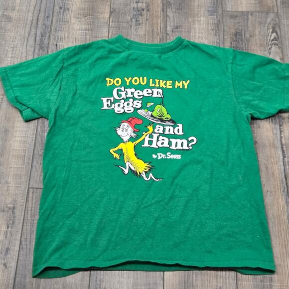 Delta Pro Weight Other - Vintage Kids Dr Suess Green Eggs and Ham Short Sleeve‎ T-Shirt Youth Small